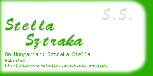 stella sztraka business card